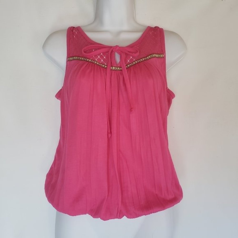 SALE pink key hole tank (0591)
